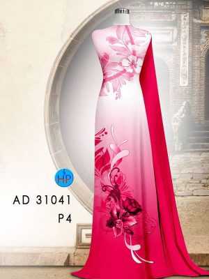 Vải Áo Dài Hoa In 3D AD 31041 18